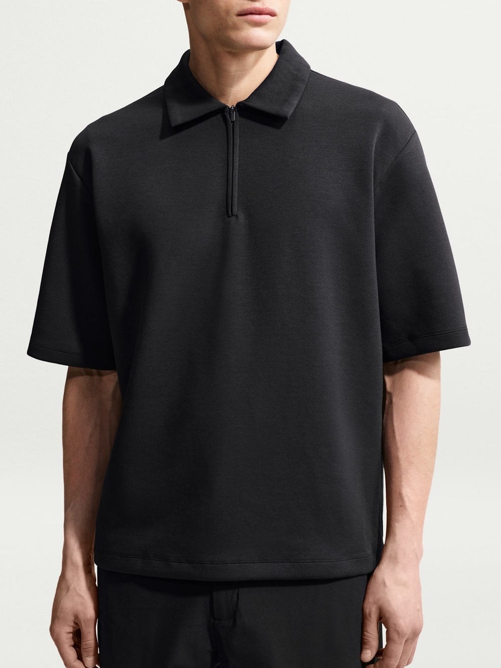 Nike 24.7 ImpossiblySoft Men’s Small Black Dri-FIT Quarter Zip Polo Golf Shirt